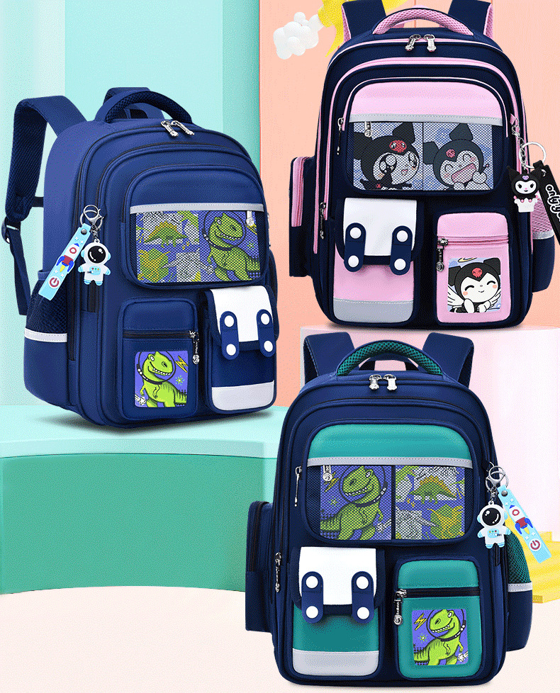 新款小学生书包女生1-3-6年级减负6-9-12岁男孩轻便儿童双肩背包详情3