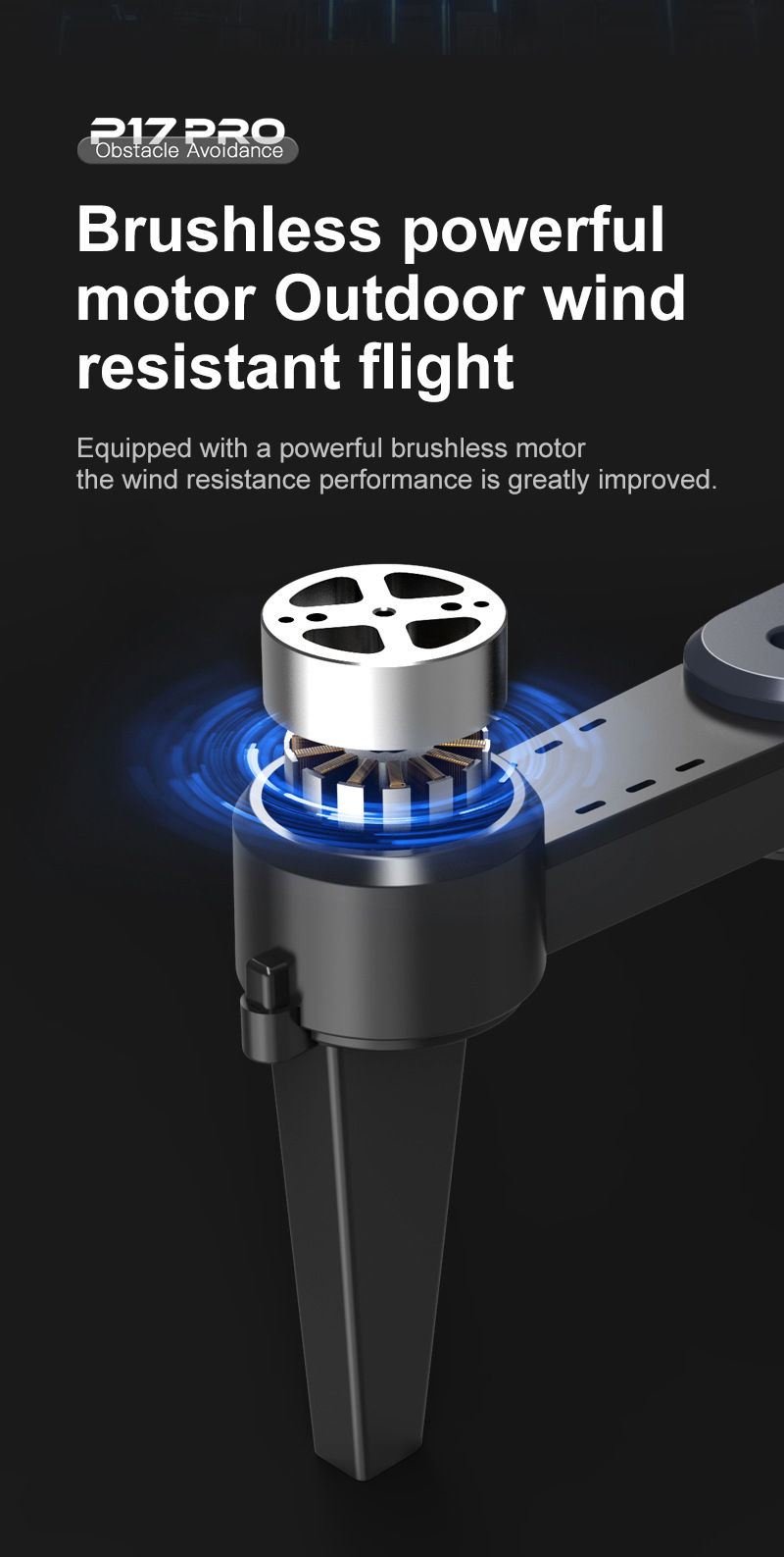 The cross-border new product P17 carbon fiber drone features a brushless motor, GPS positioning, intelligent obstacle avoidance, and high-definition aerial photography with dual lenses pic 29