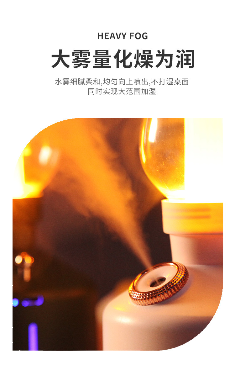 新款户外露营灯加湿器	humidifier卧室香薰大容量便携家用加湿器加湿器详情5