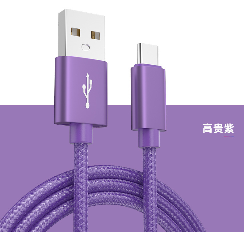 手机数据线适用安卓micro苹果iphone三星typec华为手机编织充电线详情11