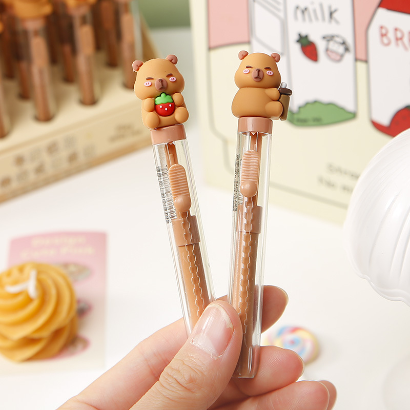 厂家直销批发卡皮巴拉学生按动伸缩橡皮擦电商外贸专供学习用品详情3