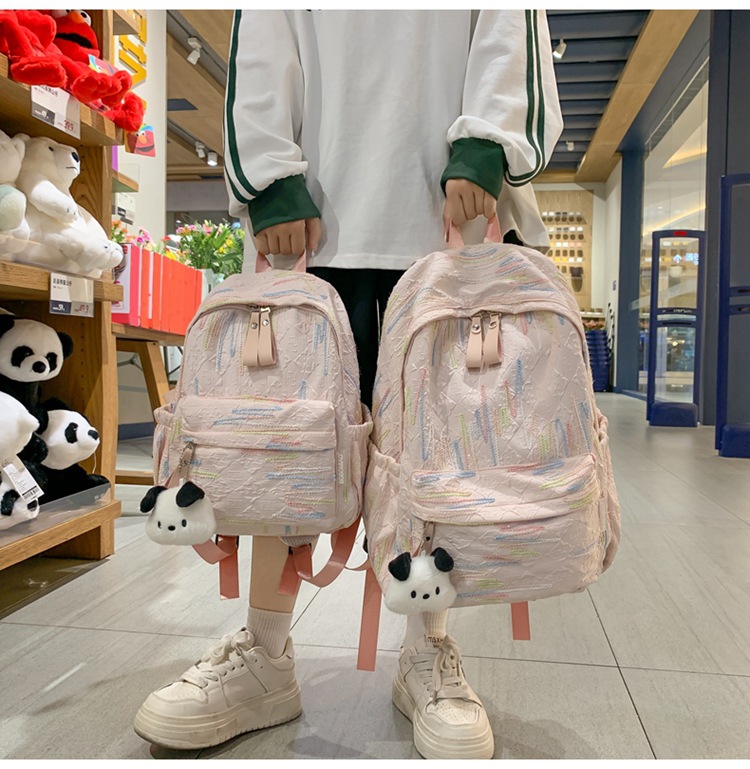 双肩包女生出游可爱少女简约大学生百搭轻便时尚春游中学上课书包详情27