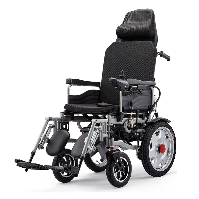跨境专供电动轮椅高靠背老年人残疾人助行器代步专用便携方便折叠详情7