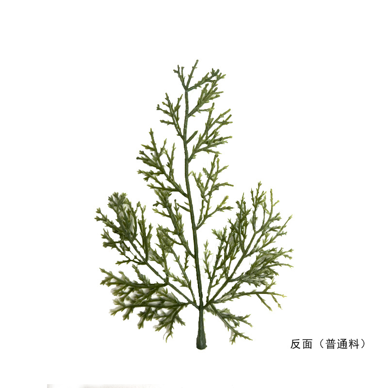 仿真植物柏树叶绿植单片防火柏树叶室内装饰摆件拍摄假柏树叶详情9