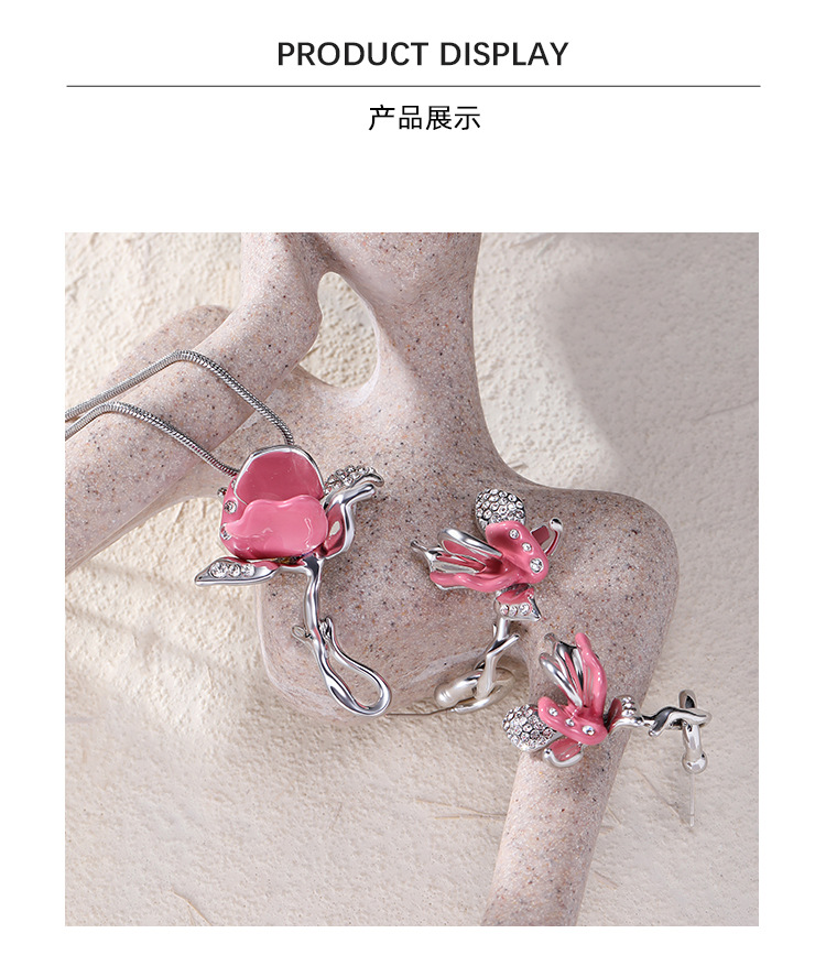 原创设计玫瑰系列耳环女夸张高级感小众轻奢独特精致百搭耳饰批发 pic 12