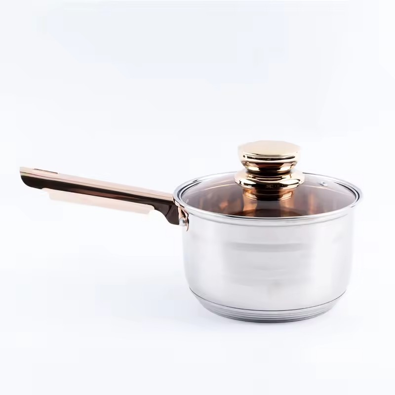Hot-selling 12-piece stainless steel cookware set, thickened double-bottom soup pot, flat pan, cross-border export pot set pic 13