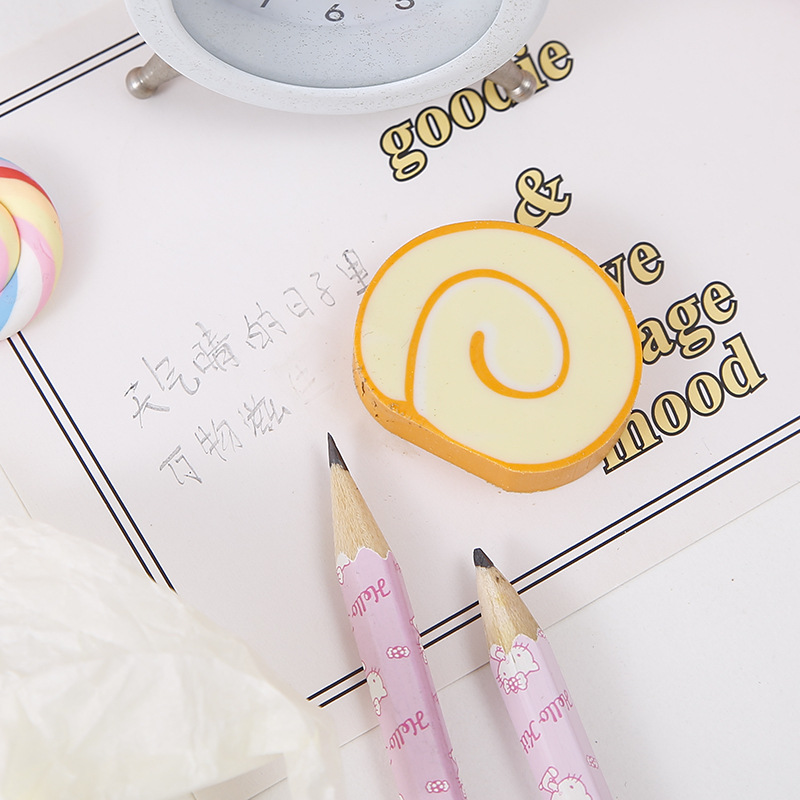Swiss roll erasers are cute, clean, leave no marks, and are non-toxic. They are also student prize erasers. Wholesale from the manufacturer pic 9
