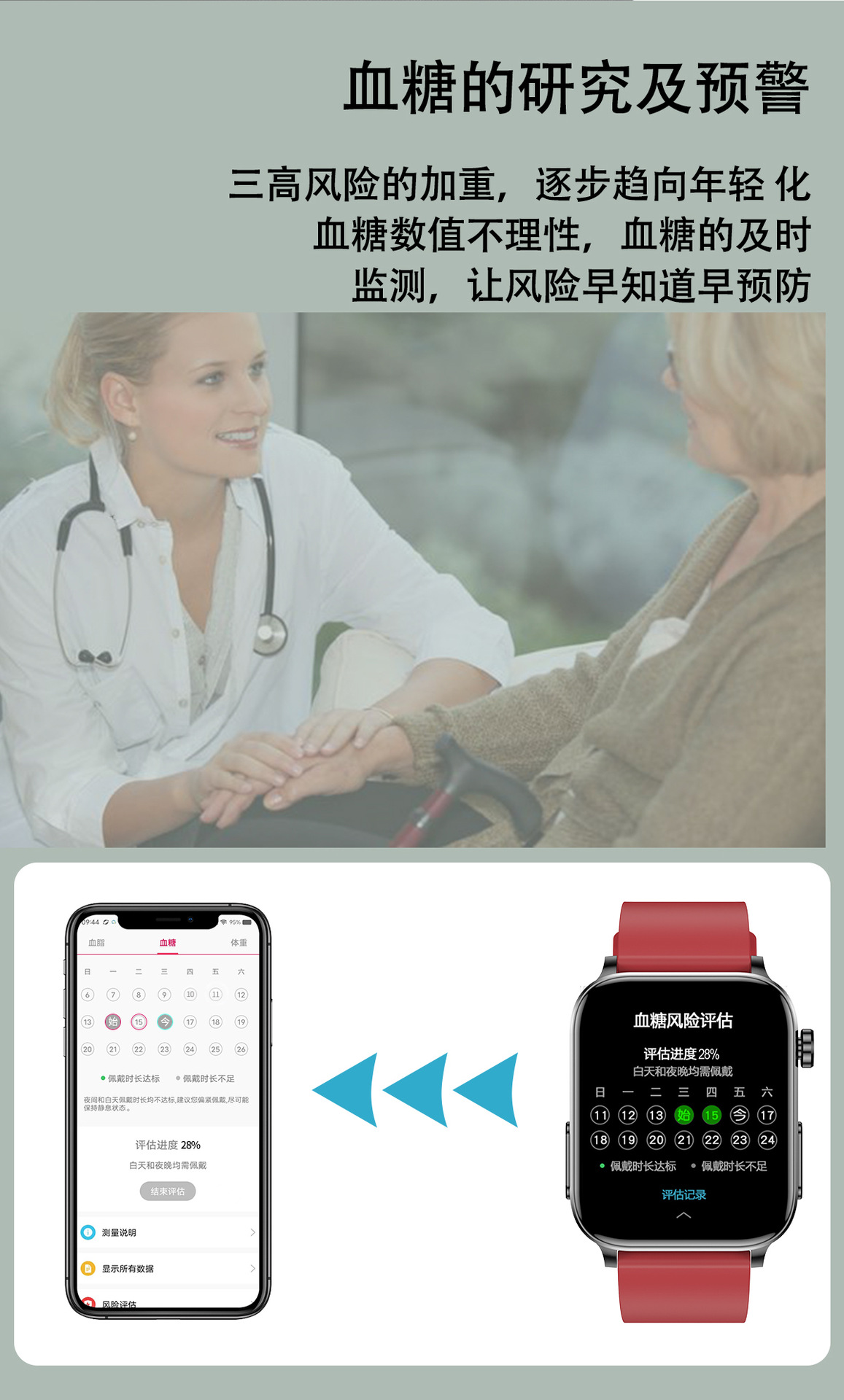 新款TK15智能手表尿酸血脂血糖心率监测蓝牙通话成人手表华强北详情9