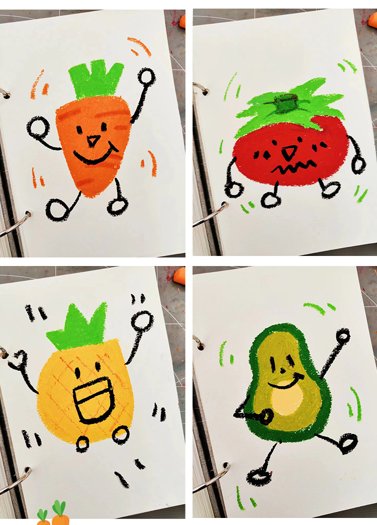 Children's hands are not dirty. Plastic crayons, radish crayons, children's doodling and drawing, 36-color crayons, washable, box-packed crayons pic 8