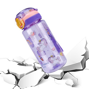 跨境爆款卡通儿童水杯可爱高颜值上学水杯便携弹跳盖吸管杯代发详情9