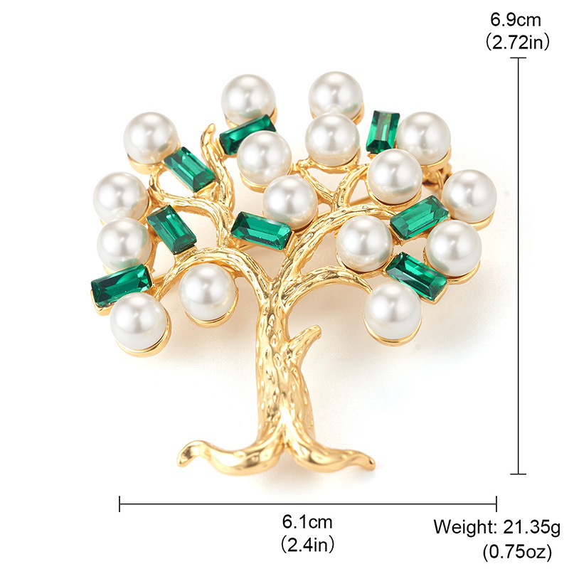 New European and American retro vintage brooches, forest tree trunk replica brooch pins, large tree French light luxury fashion wholesale pic 25