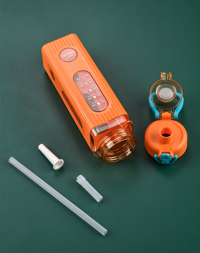 Temu亚马逊水壶弹盖手提方形水杯男户外运动直饮塑料杯学生太空杯详情12