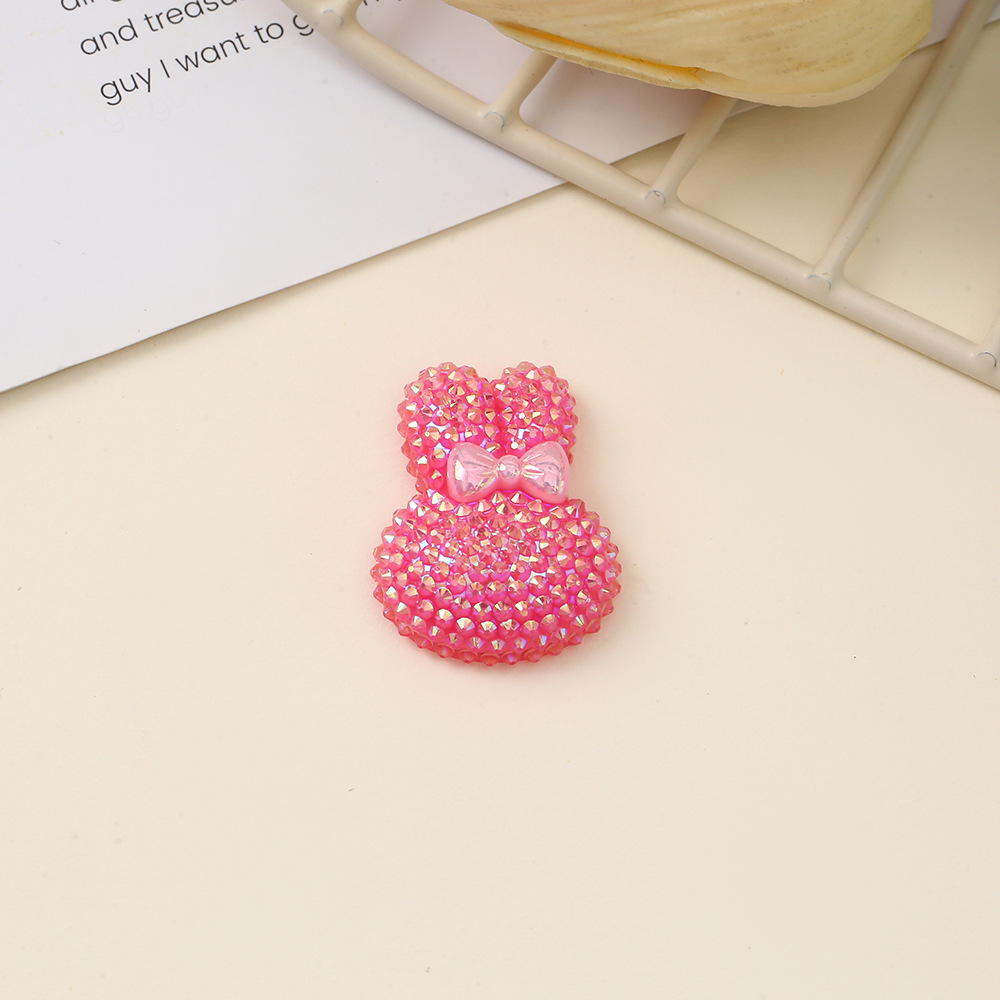 Epoxy resin AB glue resin diamond-encrusted little rabbit jewelry patch DIY phone case handcrafted material factory wholesale in stock pic 5