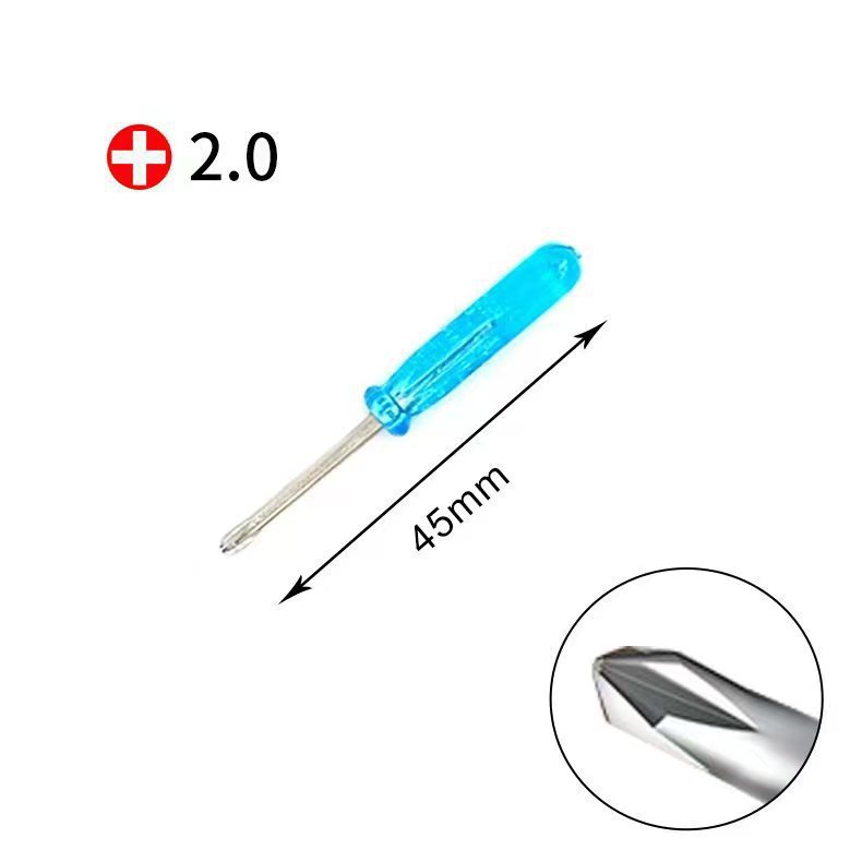 Mini screwdriver, small screwdriver, cross-shaped, micro blue crystal screwdriver, transparent handle, small screwdriver toy pic 4