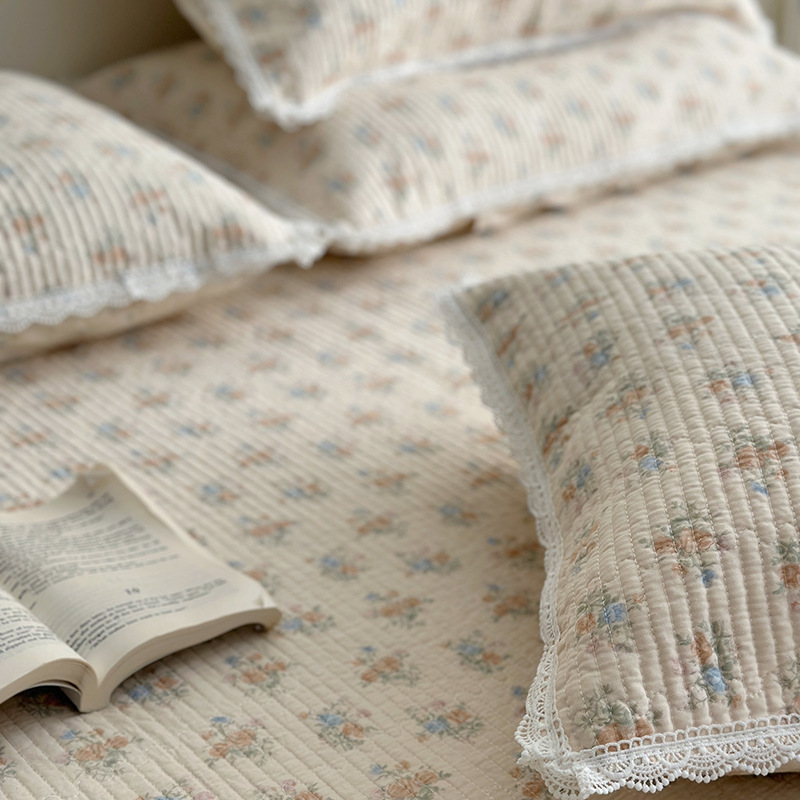 Lisa series, a three-piece set of all-cotton high-temperature sand-washed cotton bed cover, is skin-friendly, breathable and suitable for all seasons pic 43