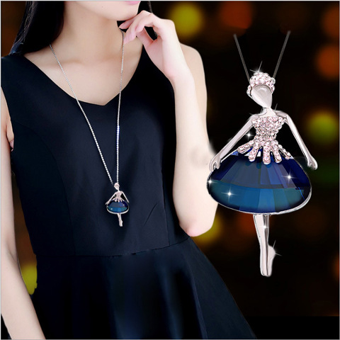 欧美跨境时尚毛衣链女高级感轻奢长项链小众个性百搭秋冬饰品挂件详情12