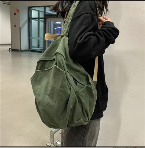 书包女ins风复古森系帆布双肩包日系原宿高中大学生简约百搭背包详情34