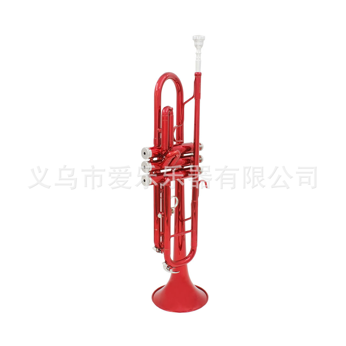 Wholesale wind band red trumpet instrument manufacturer, children and students perform B-flat three-note trumpet, drum and bugle corps instruments pic 8