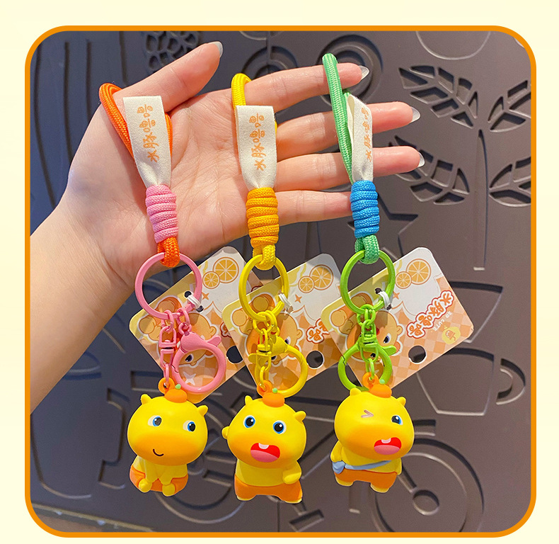 正版水豚噜噜基础皮绳系列钥匙扣挂件可爱公仔情侣包包挂饰小礼物详情11