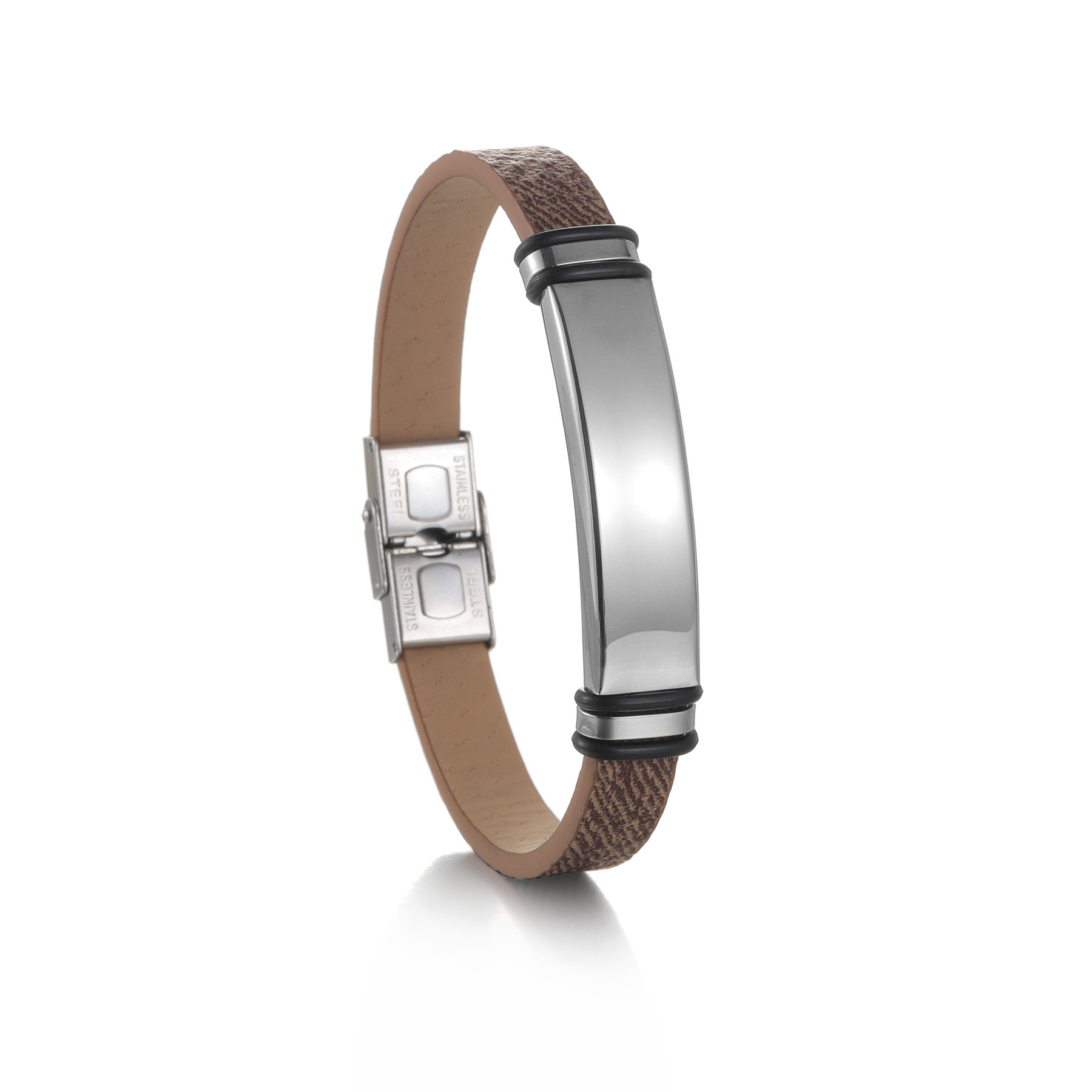 Cross-border Russian bestseller stainless steel smooth laser-engraved couple bracelet, simple and trendy titanium steel sports bracelet pic 8