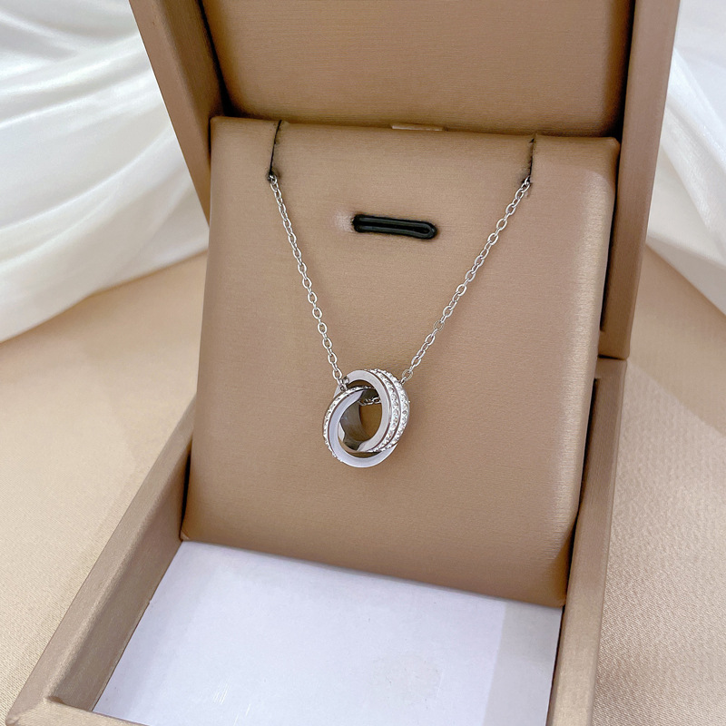 【通体钛钢】几何星球个性极简风炉内真金项链女ins网红锁骨链详情29