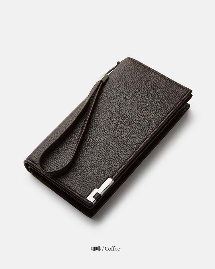 新款钱包男士长款拉链手包时尚多功能商务男手拿包轻奢钱皮夹卡包详情7