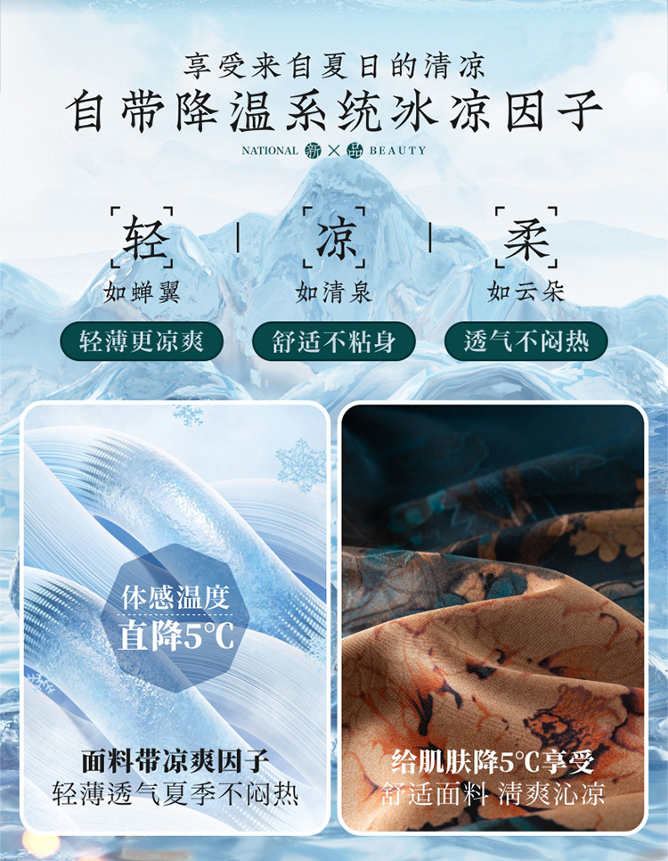 60岁70中老年人连衣裙女夏季妈妈短袖裙子中国风中式奶奶夏装长裙详情8