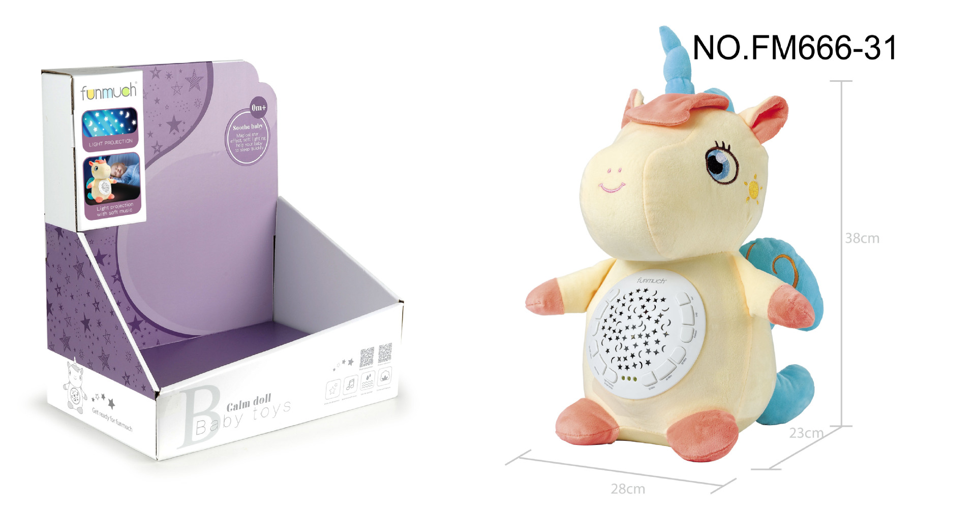 Cross-border Baby 12-key Soothing Projection plush toy Music Starry Sky Lullaby Infant sleep Soothing toy pic 15