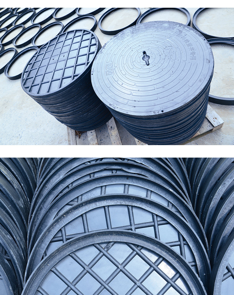 Finished round fiberglass reinforced plastic manhole covers, inspection Wells, PE manhole covers, household plastic environmental protection composite thickened large-sized manhole covers pic 19