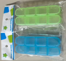 Portable transparent medicine storage box with high appearance level, mini one-week seven-day travel compartments, plastic medicine box, OPP bag pic 11