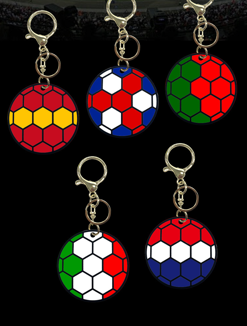 European Cup gifts, European Cup silicone keychain pendants, silicone decorative items, silicone keychain pendants pic 4