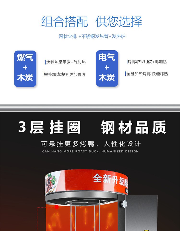 Wholesale of commercial intelligent electric heating roast duck furnaces with fully automatic temperature control and large capacity for roast chicken and goose in roast meat stores and restaurants pic 16