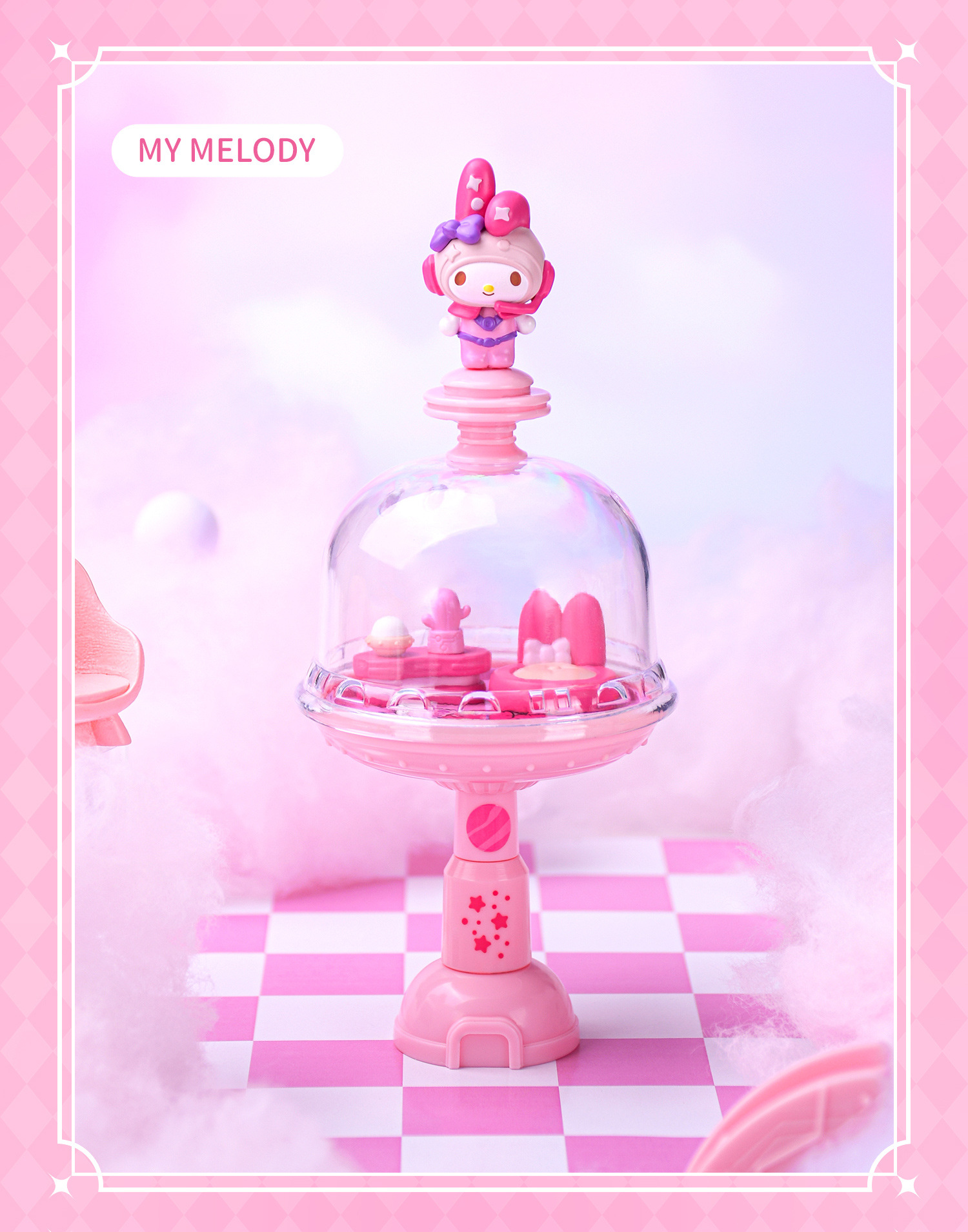 The official Sanrio family Dream Territory series blind box features a cute KT cat-themed decorative nest pic 10