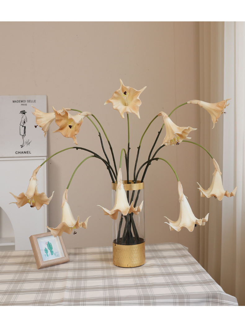 新款PU手感仿真曼陀罗婚礼挂壁垂吊绿植装饰批发宠物园艺花盆容器详情25