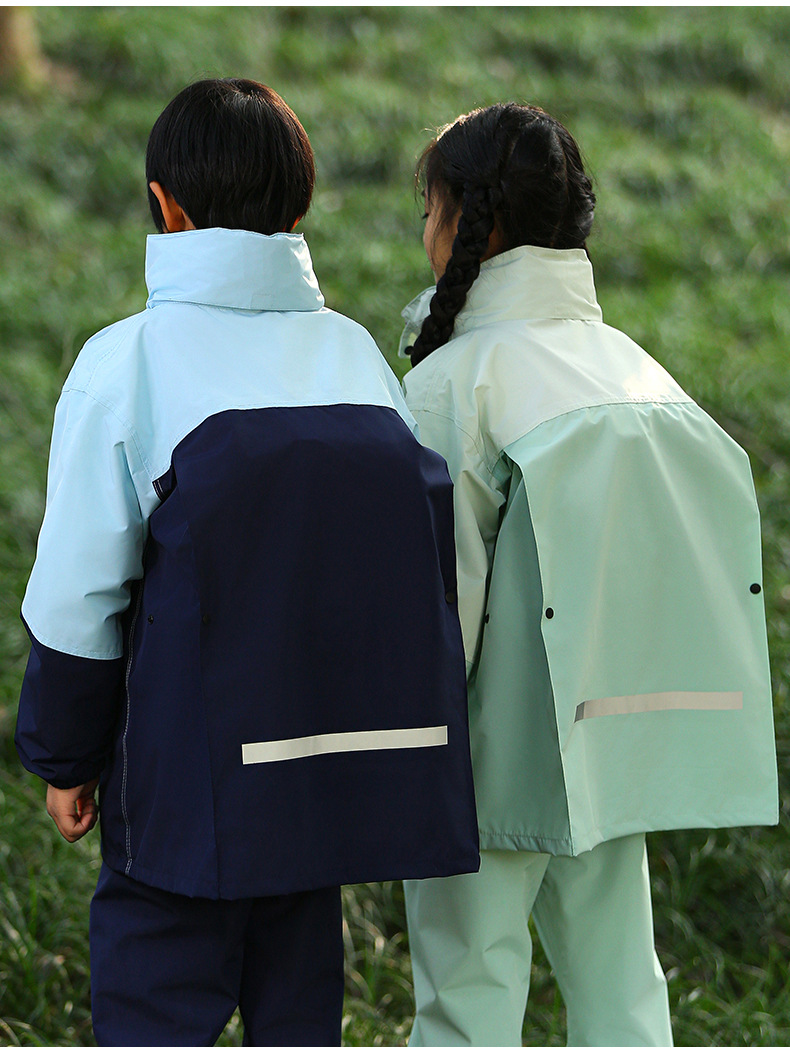 儿童分体雨衣雨裤套装防水全身中小学生男女童中大童骑行户外雨披详情14