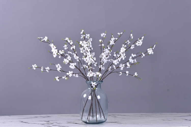 Lanjin Factory wholesale source factory goods artificial cherry blossoms, indoor living room decoration artificial flowers, wedding banquet soft decoration landscaping artificial pear blossoms pic 12