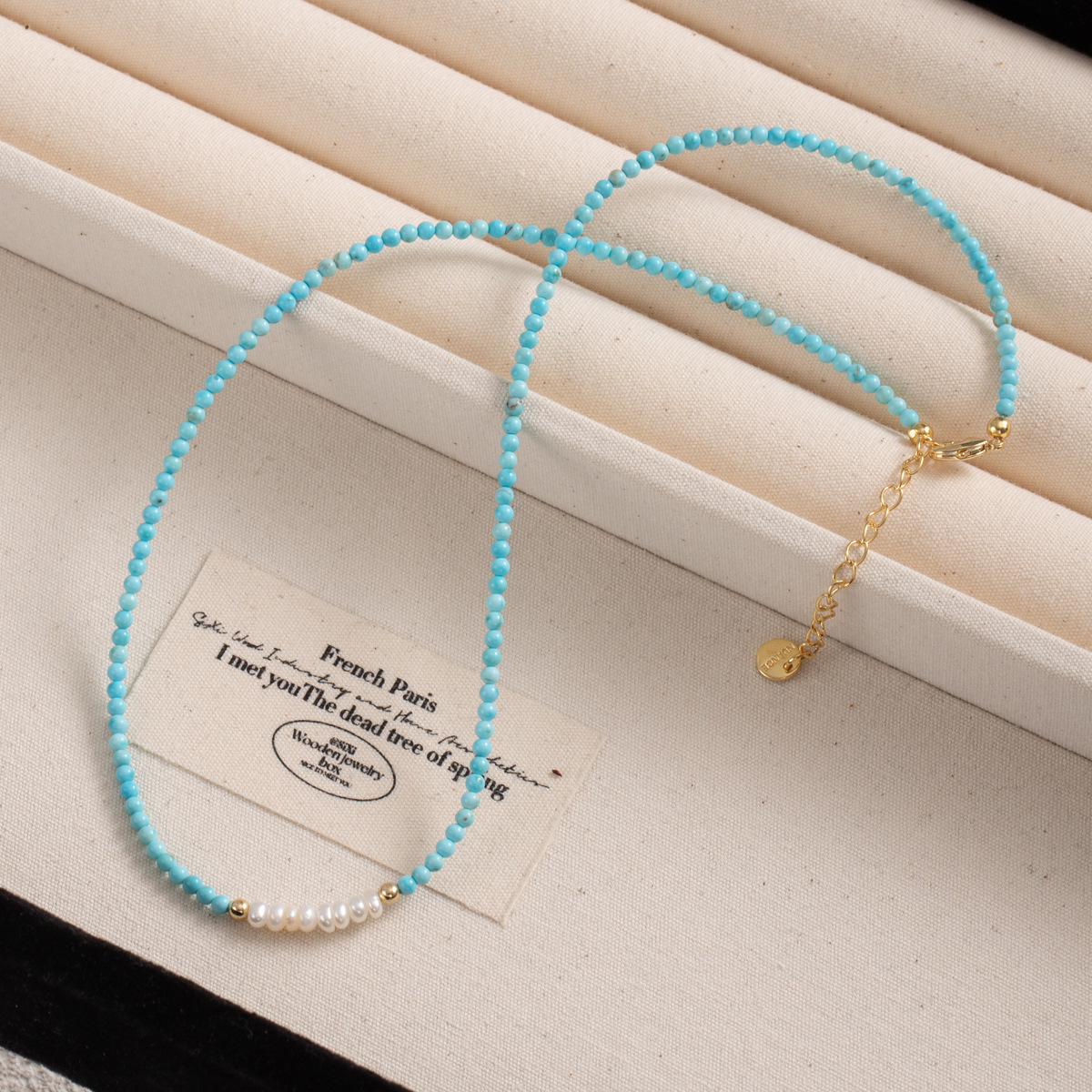 High-end colored beaded necklace for women, light luxury and niche spring and summer dopamine freshwater pearl collarbone chain necklace wholesale pic 58