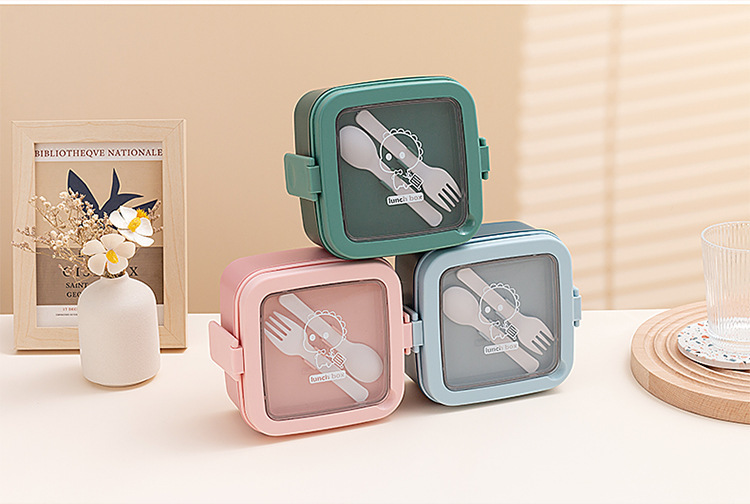 创意双层可收纳日式学生饭盒便当盒可微波加热午餐上班族便携详情19