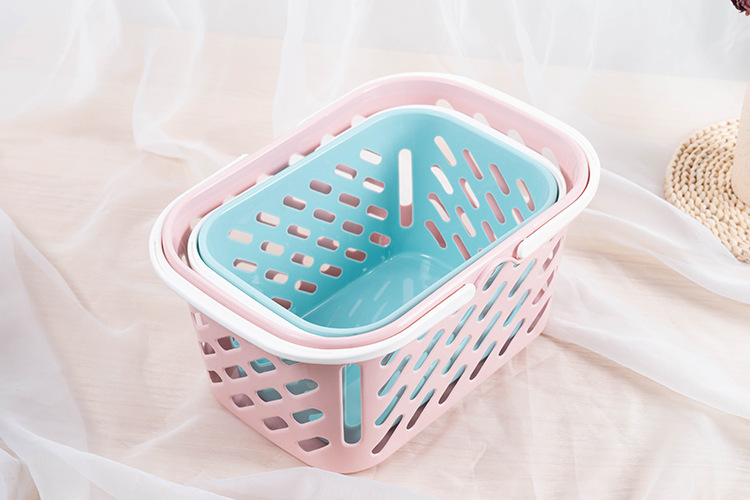 Shopping baskets, small hand-held baskets, bath baskets, toiletry baskets, plastic storage baskets, storage frames, fruit baskets, vegetable baskets pic 12