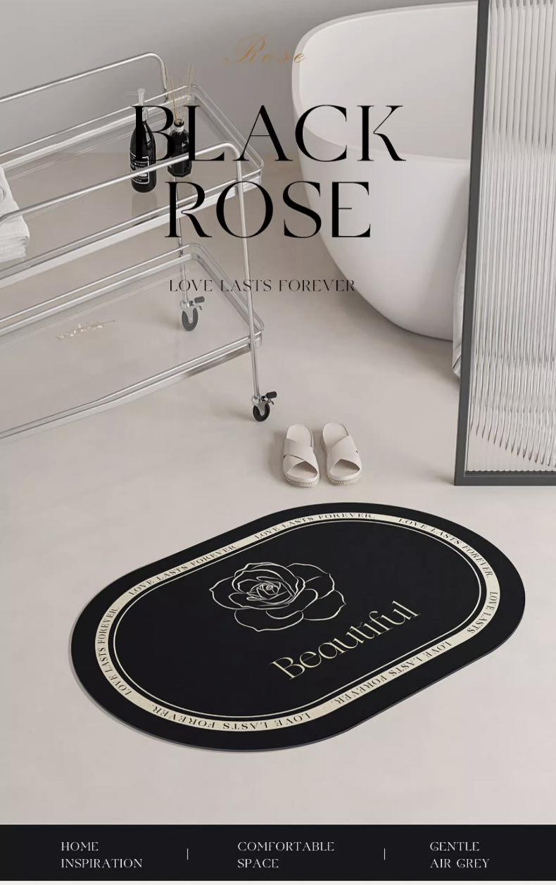 浴室吸水地垫卫生间门口硅藻泥门垫洗手间厕所防滑脚垫子卫浴地毯详情1