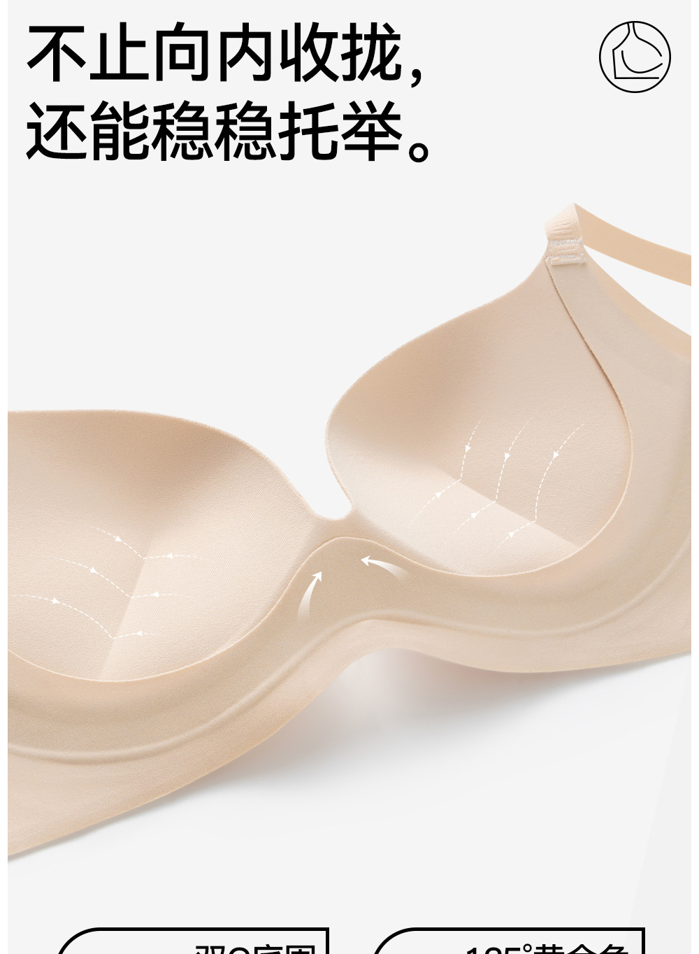 原版出口日本内衣女聚拢小胸显大收副乳胸罩2024新款薄款无痕文胸详情6