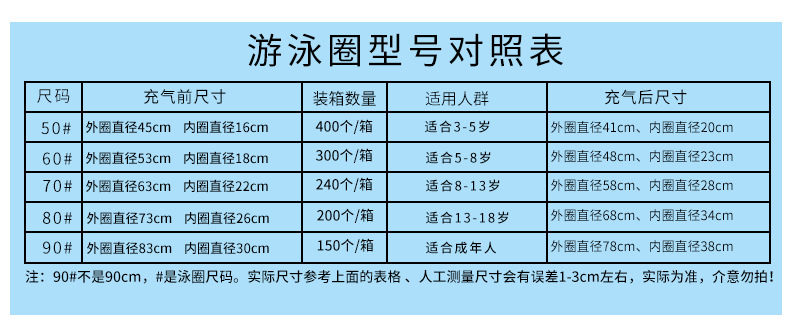 儿童教学训练麻纹泳圈批发环保救生圈腋下圈现货运动户外游泳用品详情4