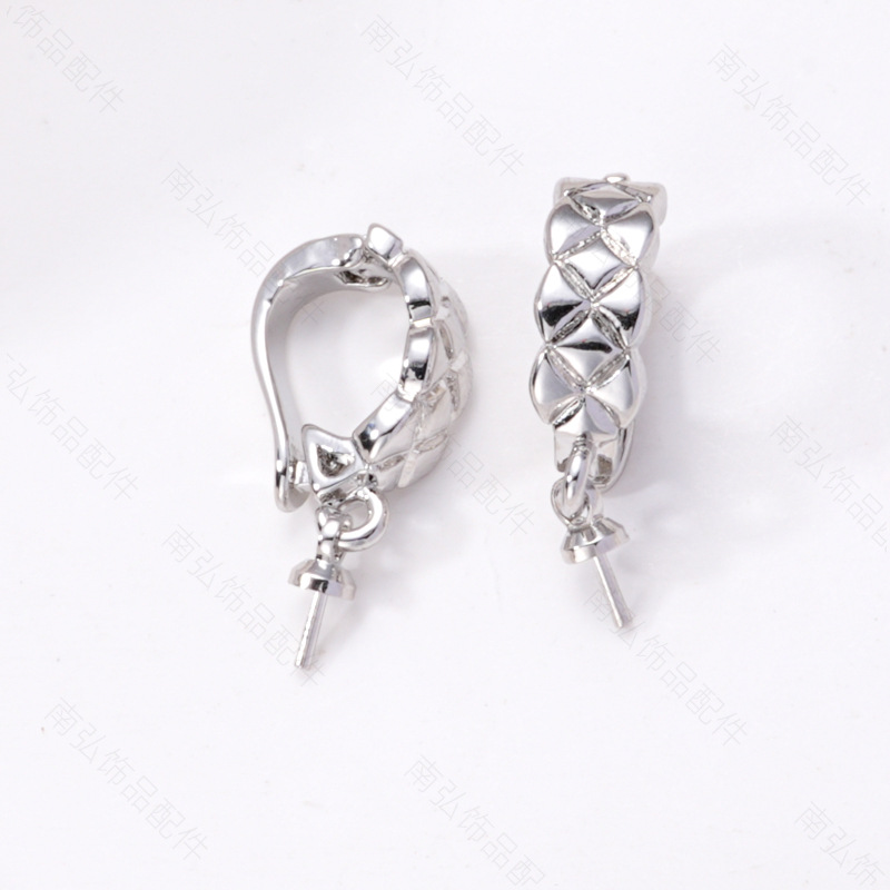 18K gold-plated color-preserving pearl necklace pendant buckle, micro-inlaid universal buckle strap, sheep eye needle empty stand accessory diy accessory pic 35