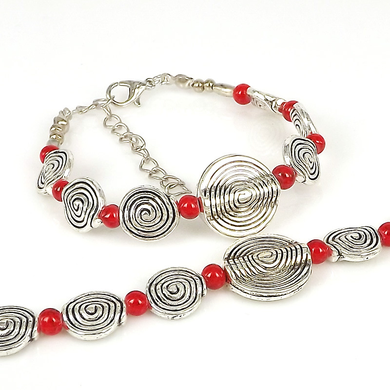 古银配饰西藏尼泊尔饰品异域风情女士手链苗银手链民族风串珠手链详情6