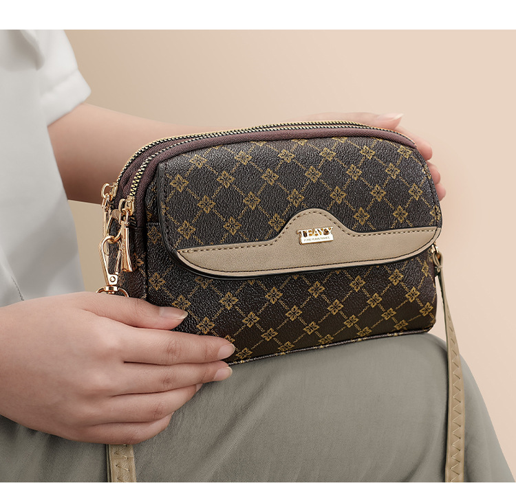 包包女高级感2024跨境外贸斜挎包大容量新款老花时尚气质百搭小包详情18