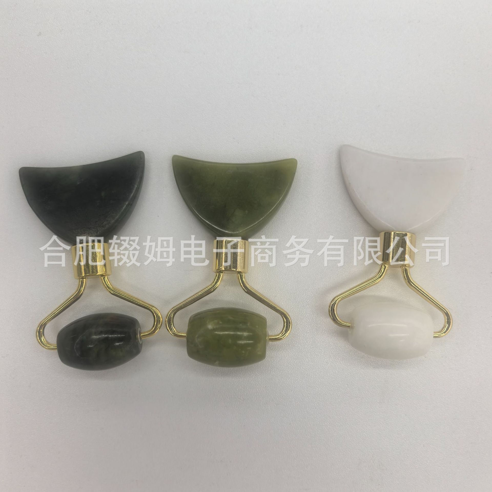 工厂批发玉石滚轮刮痧二合一按摩器粉脸部面部迷你按摩美容器跨境详情1