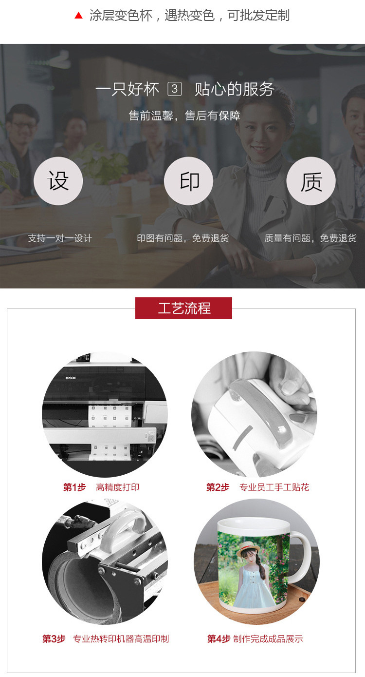 热转印杯子批发涂层杯白杯马克杯DIY影像杯变色杯批发复古搪瓷杯详情17
