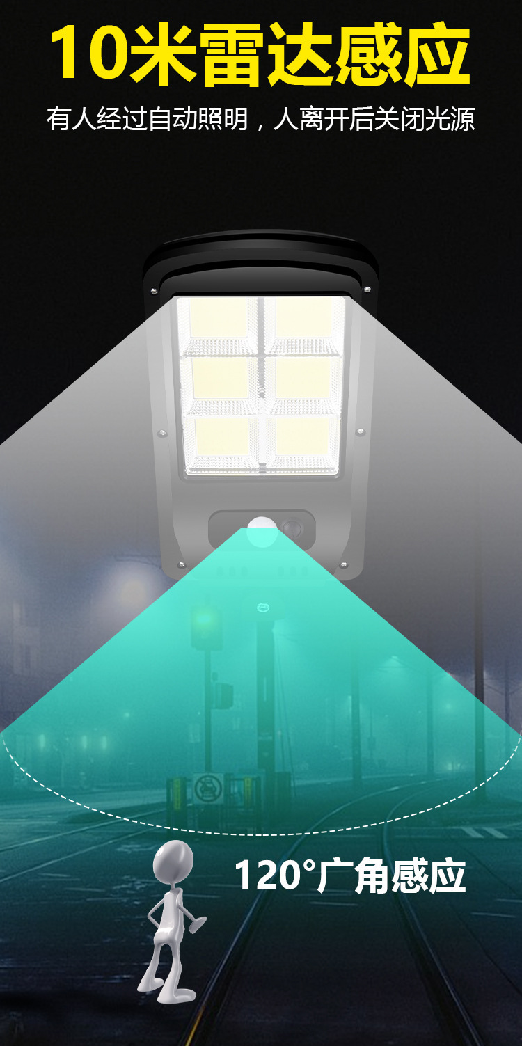 New solar street lamp, induction courtyard LED wall lamp, smart remote control lighting lamp, COB high-intensity small street lamp pic 5