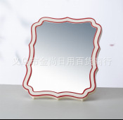 高颜值萌趣化妆镜学生宿舍桌面居家家用可立台式美妆镜卡通镜子详情2