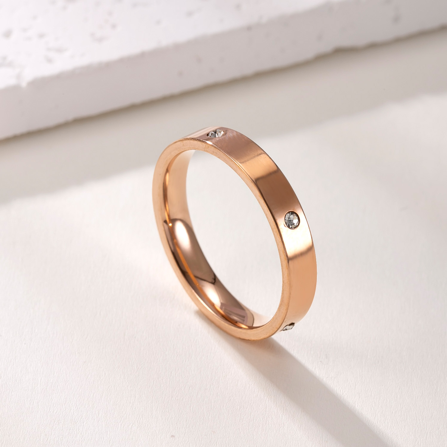 跨境 钛钢戒指新款不锈钢饰品三生三世三件套镶钻对戒 情侣戒指详情6